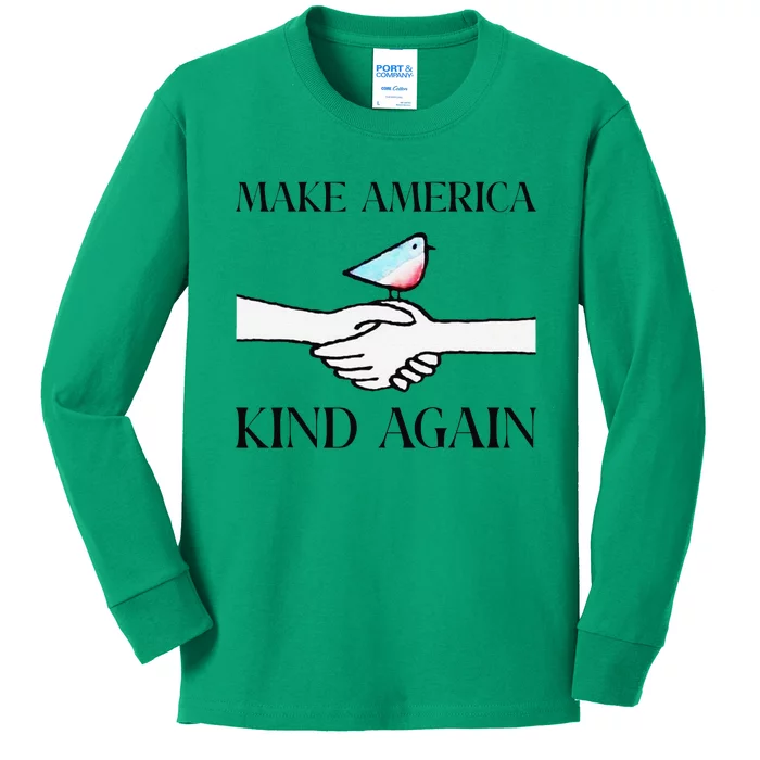 Make America Kind Again Gift Kids Long Sleeve Shirt