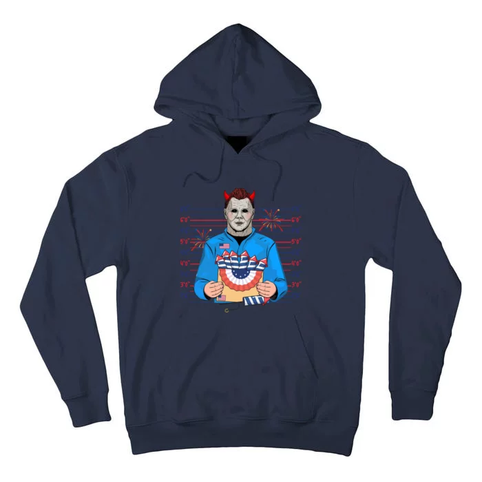 Michael America Killin It Since 1776 Horror Movie Fourth Of July Tall Hoodie