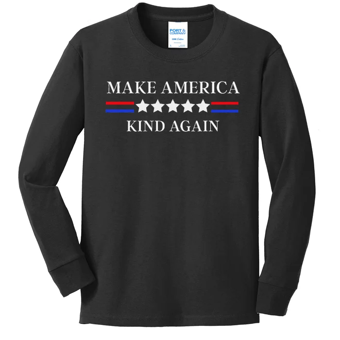 Make America Kind Again Gift Kids Long Sleeve Shirt