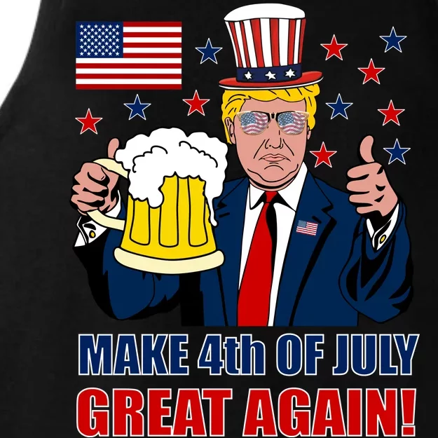 Make 4th Of July Great Again Ladies Tri-Blend Wicking Tank