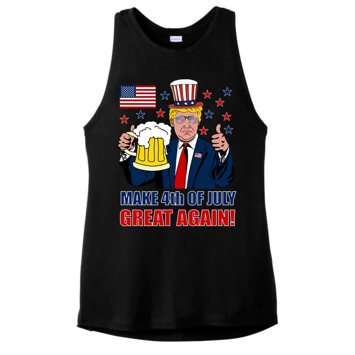 Make 4th Of July Great Again Ladies Tri-Blend Wicking Tank