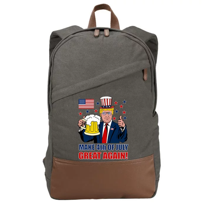 Make 4th Of July Great Again Cotton Canvas Backpack