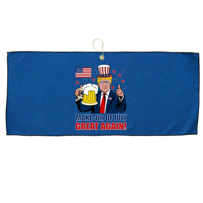 Make 4th Of July Great Again Large Microfiber Waffle Golf Towel