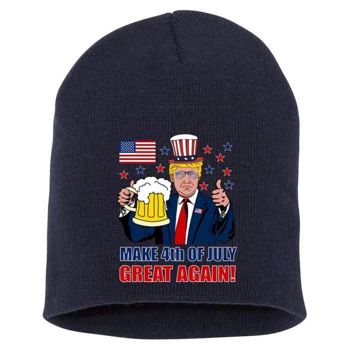 Make 4th Of July Great Again Short Acrylic Beanie