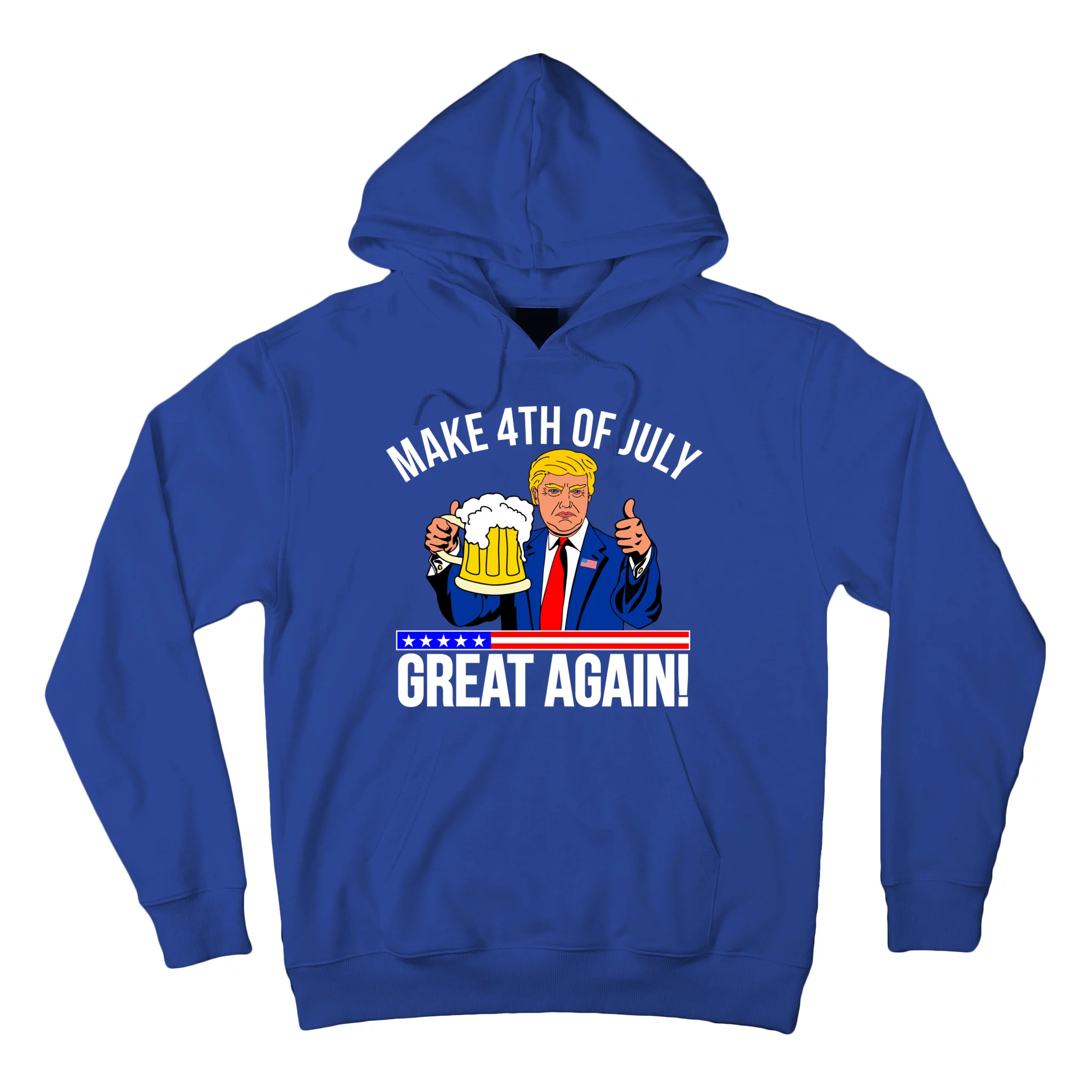 Make 4th of July Great Again! Donald Trump Beer USA Hoodie