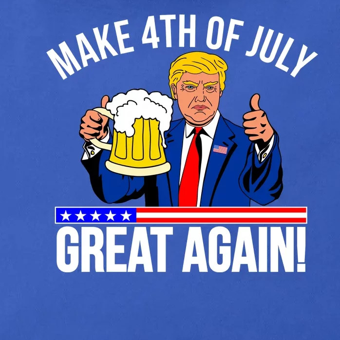 Make 4th of July Great Again! Donald Trump Beer USA Zip Tote Bag