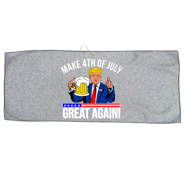 Make 4th of July Great Again! Donald Trump Beer USA Large Microfiber Waffle Golf Towel