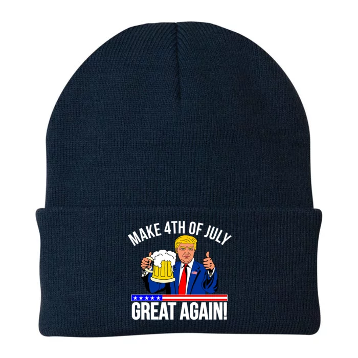 Make 4th of July Great Again! Donald Trump Beer USA Knit Cap Winter Beanie