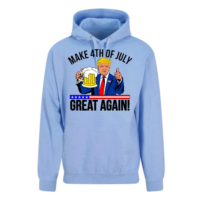 Make 4th of July Great Again! Donald Trump Beer USA Unisex Surf Hoodie