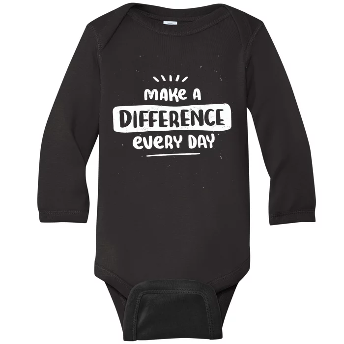 Make A Difference Baby Long Sleeve Bodysuit