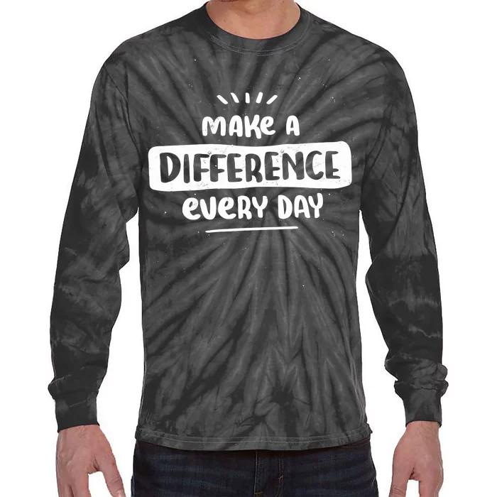 Make A Difference Tie-Dye Long Sleeve Shirt