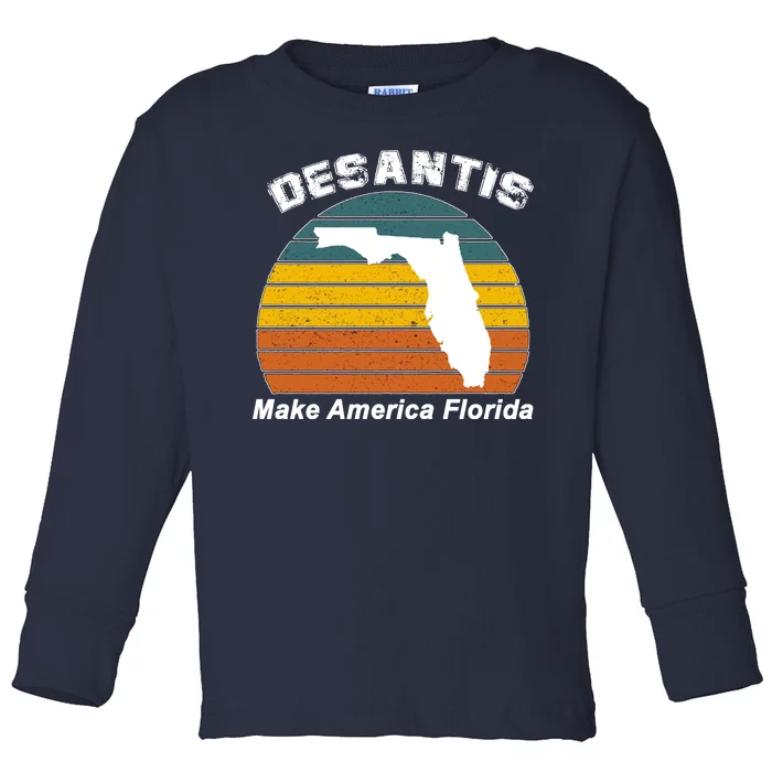 Make America Florida DeSantis 2024 Election Toddler Long Sleeve Shirt