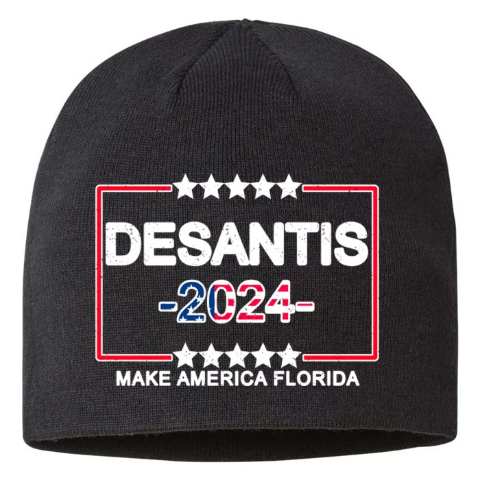 Make America Florida DeSantis 2024 Vintage 8 1/2in Sustainable Knit Beanie