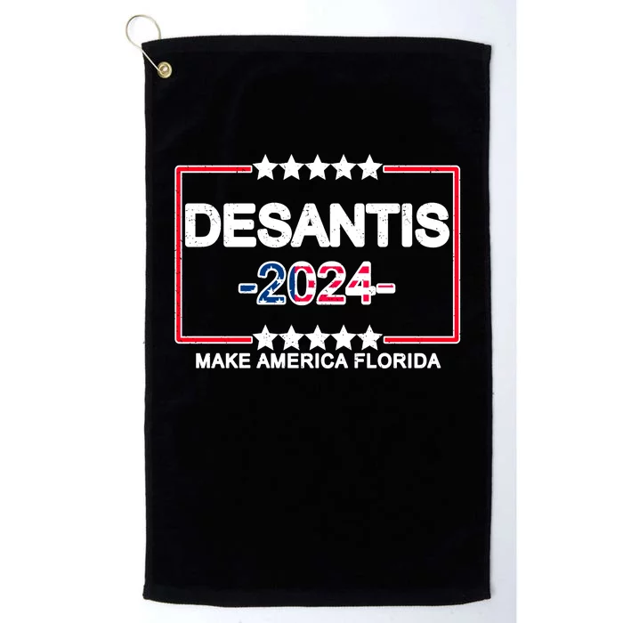 Make America Florida DeSantis 2024 Vintage Platinum Collection Golf Towel