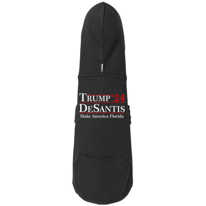 Make America Florida Trump DeSantis 2024 Doggie 3-End Fleece Hoodie