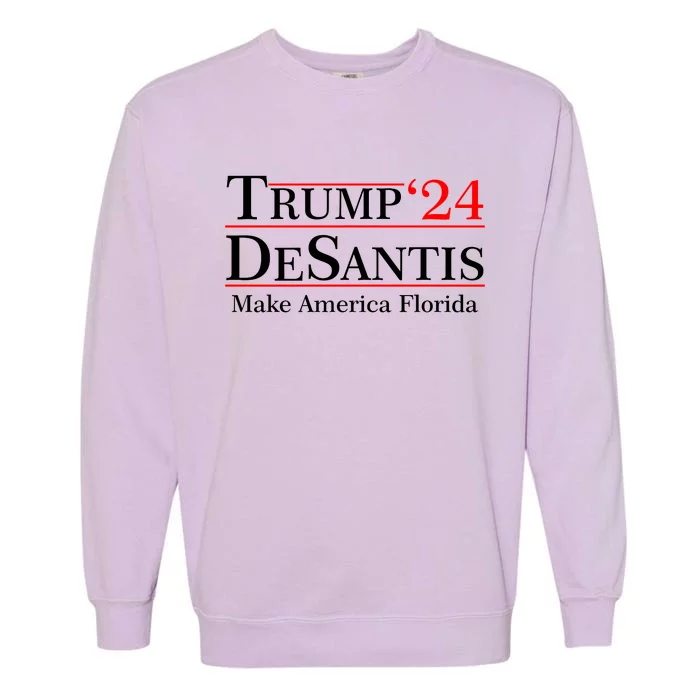 Make America Florida Trump DeSantis 2024 Garment-Dyed Sweatshirt