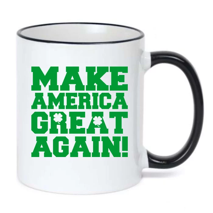 Make America Great Again! Donald Trump St. Patrick's Day Clover Shamrocks Black Color Changing Mug