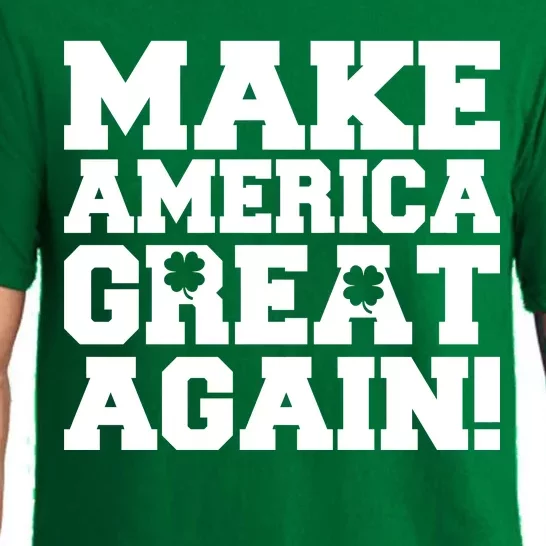 Make America Great Again! Donald Trump St. Patrick's Day Clover Shamrocks Pajama Set