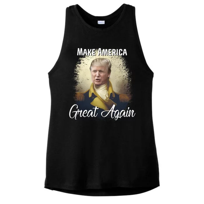 Make America Great Again Historic Trump Ladies Tri-Blend Wicking Tank