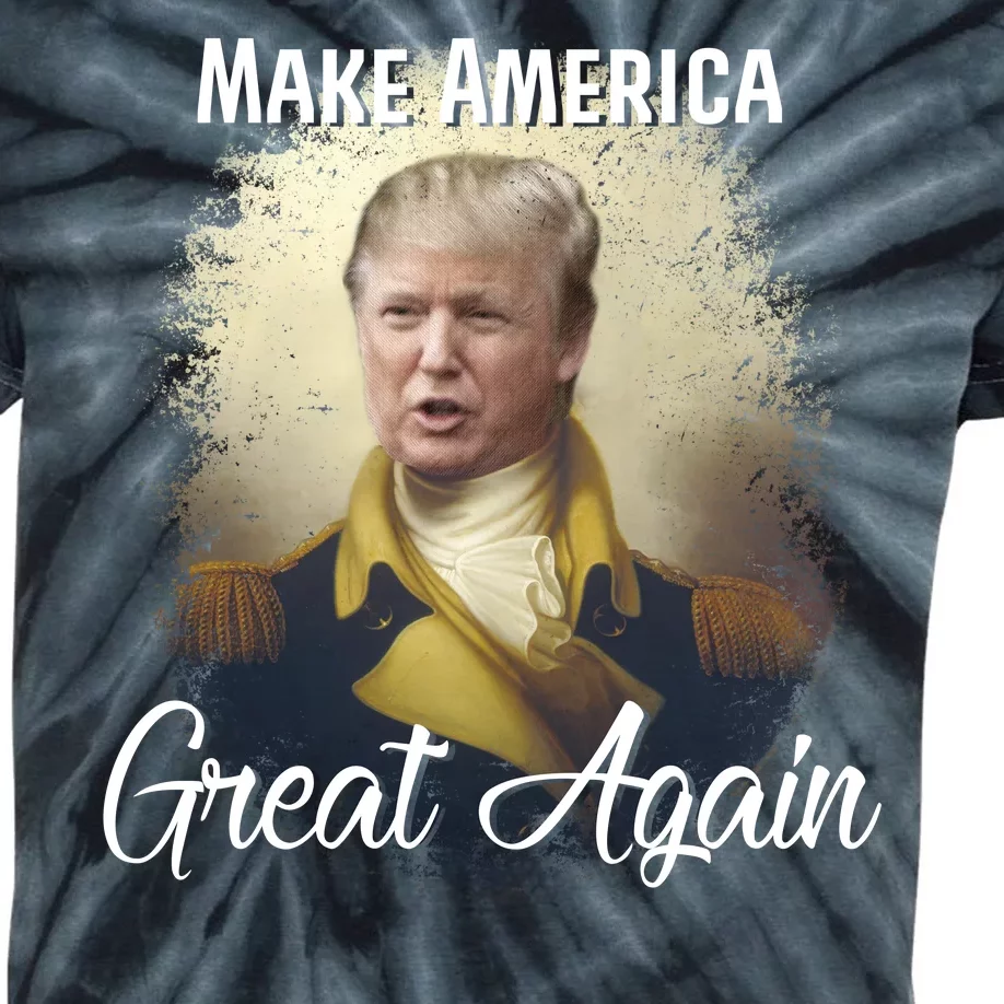 Make America Great Again Historic Trump Kids Tie-Dye T-Shirt