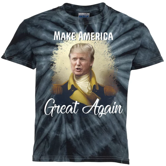 Make America Great Again Historic Trump Kids Tie-Dye T-Shirt