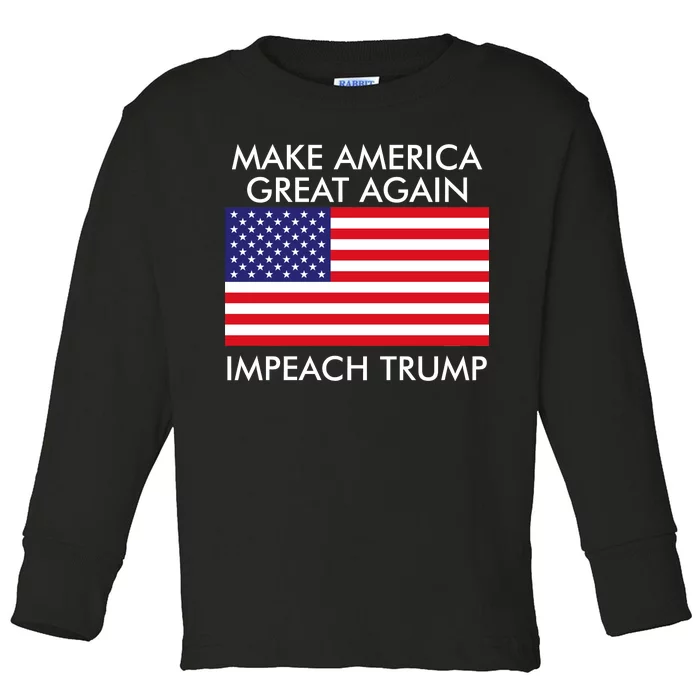 Make America Great Again Impeach Trump Anti Trump Toddler Long Sleeve Shirt