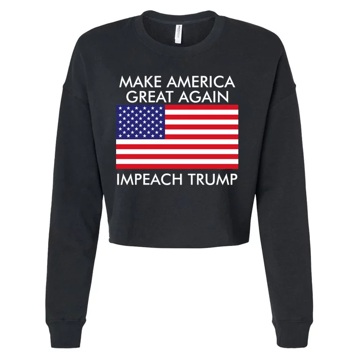 Make America Great Again Impeach Trump Anti Trump Cropped Pullover Crew