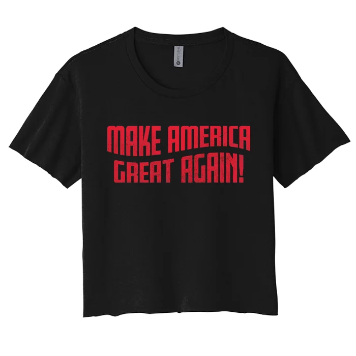 Make America Great Again Simple Logo Women's Crop Top Tee