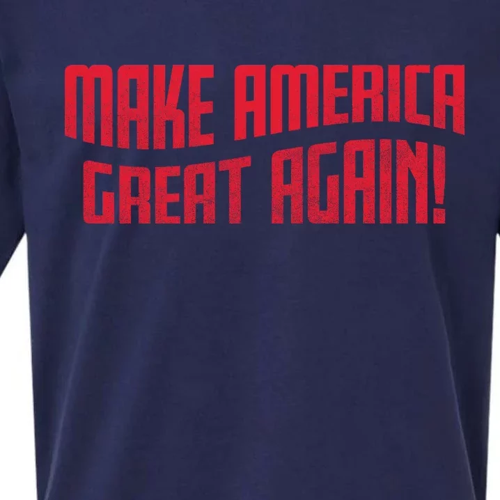 Make America Great Again Simple Logo Sueded Cloud Jersey T-Shirt