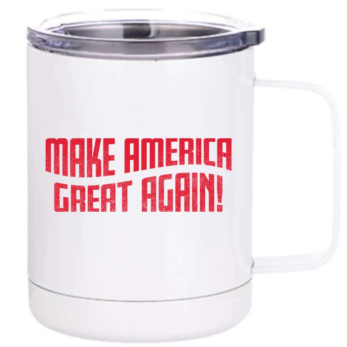 Make America Great Again Simple Logo Front & Back 12oz Stainless Steel Tumbler Cup