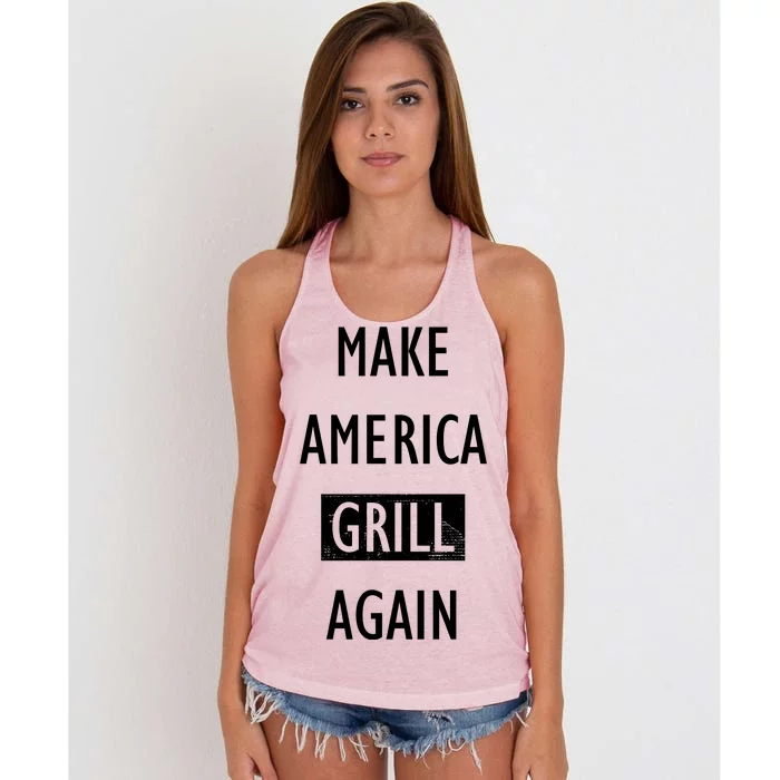 Make America Grill Again Women's Knotted Racerback Tank