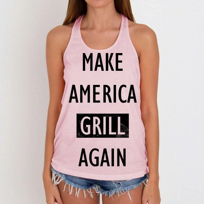 Make America Grill Again Women's Knotted Racerback Tank