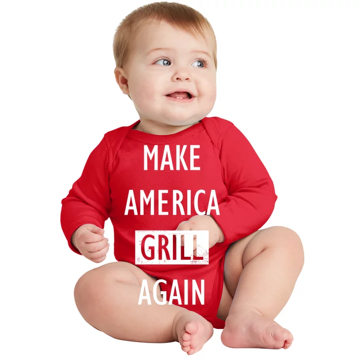 Make America Grill Again Baby Long Sleeve Bodysuit