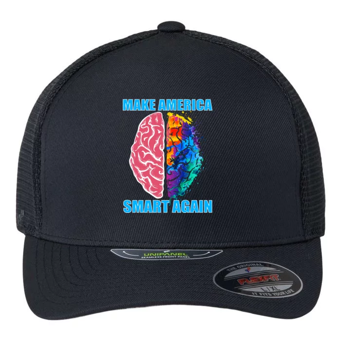 Make America Smart Again Flexfit Unipanel Trucker Cap