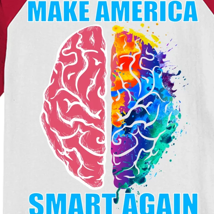 Make America Smart Again Kids Colorblock Raglan Jersey