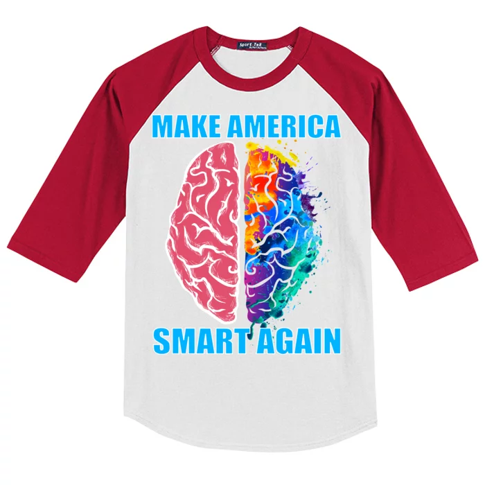 Make America Smart Again Kids Colorblock Raglan Jersey