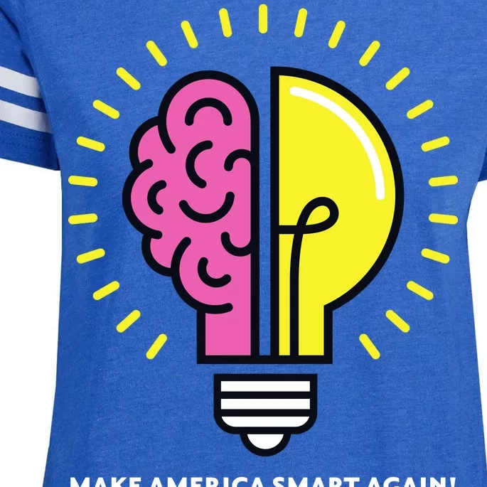 Make America Smart Again Science Brain Enza Ladies Jersey Football T-Shirt