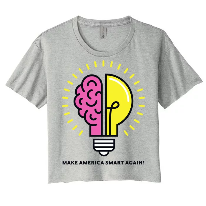 Make America Smart Again Science Brain Women's Crop Top Tee