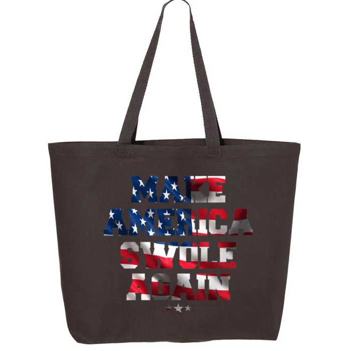 Make America Swole Again 4th of July USA Flag 25L Jumbo Tote