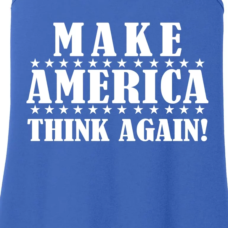 Make America Think Again! Anti Donald Trump Ladies Essential Tank