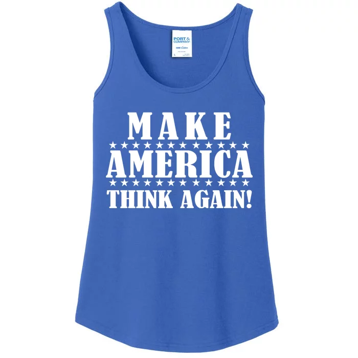 Make America Think Again! Anti Donald Trump Ladies Essential Tank