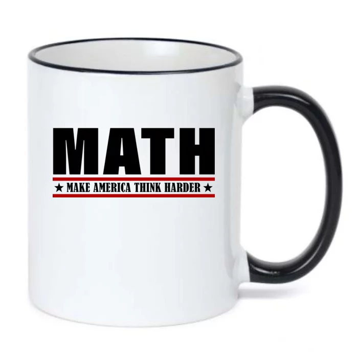 Make America Think Harder Funny Math Black Color Changing Mug