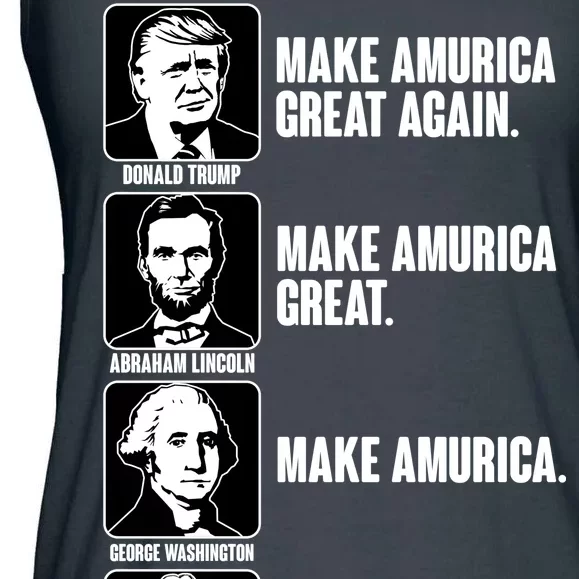 Make AMURICA Great Again Historic Presidents Ladies Essential Flowy Tank