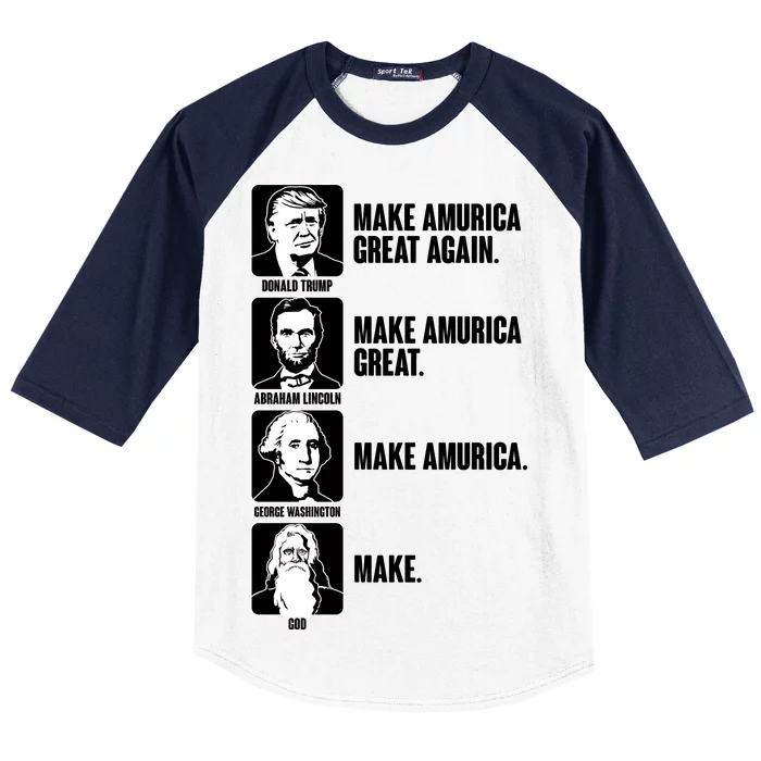 Make AMURICA Great Again Historic Presidents Baseball Sleeve Shirt