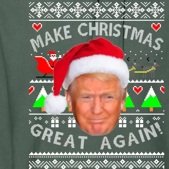 Make Christmas Great Again! Donald Trump Ugly Christmas Sweater Premium Hoodie