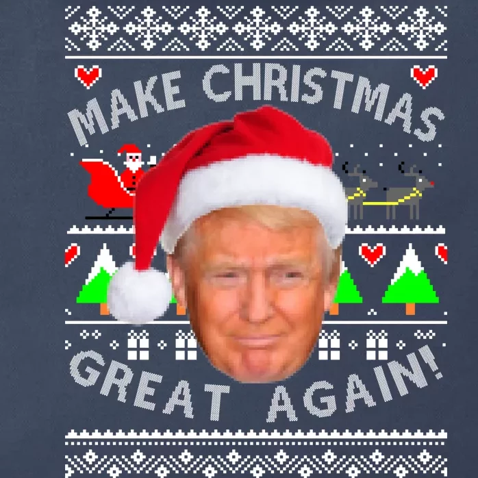 Make Christmas Great Again! Donald Trump Ugly Christmas Sweater Zip Tote Bag