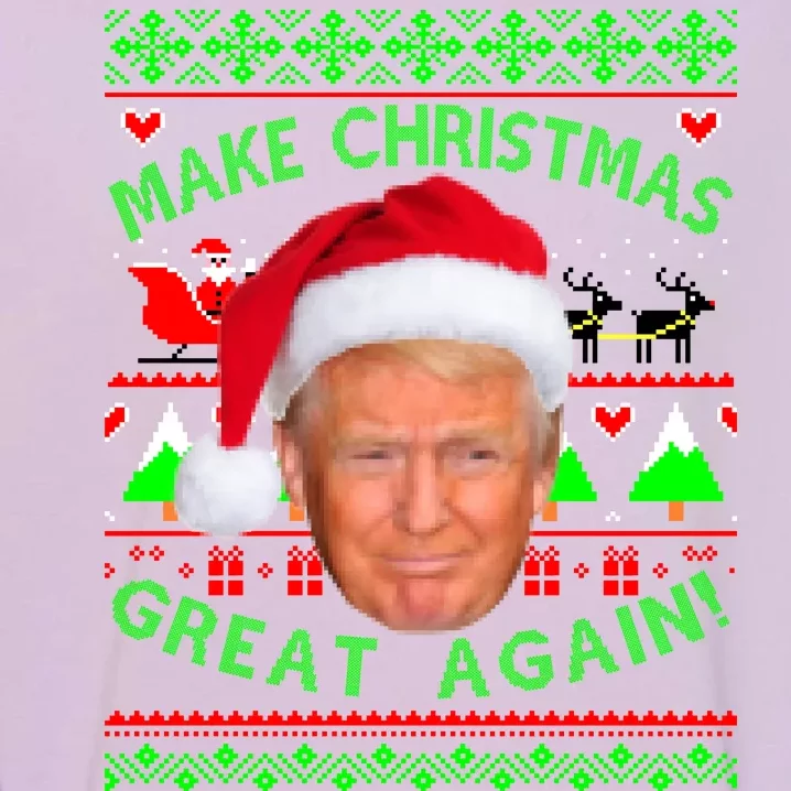 Make Christmas Great Again! Donald Trump Ugly Christmas Sweater Garment-Dyed Sweatshirt