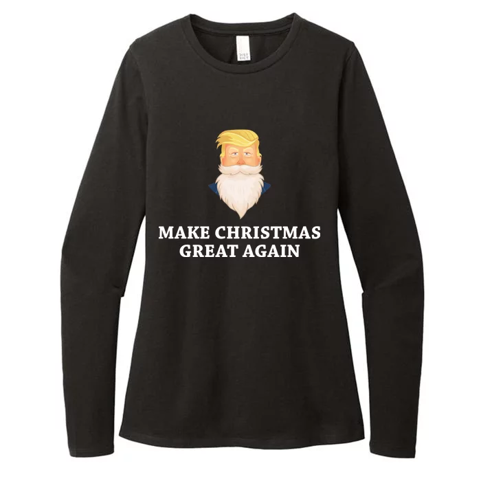 Make Christmas Great Again Santa Beard Trump Womens CVC Long Sleeve Shirt