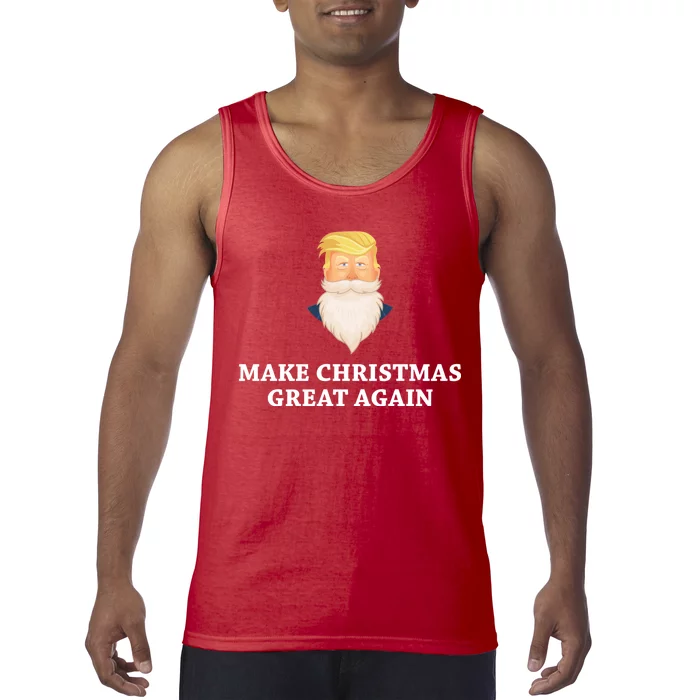 Make Christmas Great Again Santa Beard Trump Tank Top