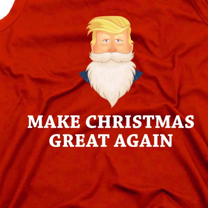 Make Christmas Great Again Santa Beard Trump Tank Top